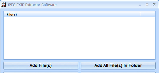 JPEG EXIF Extractor Software for Windows, free download