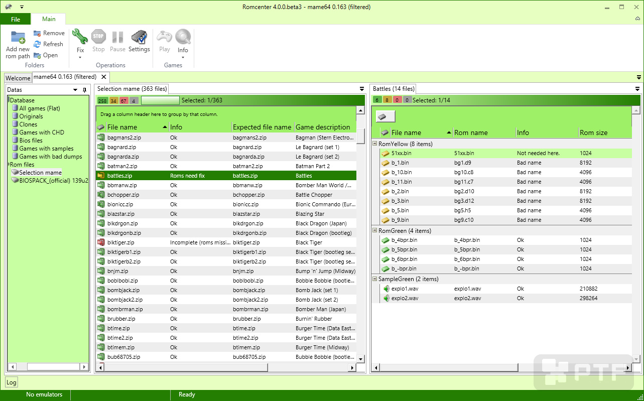 Mais программа. Zip игра. ROMCENTER V3.6.0. Freeware. CLRMAMEPRO.